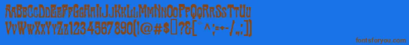 Шрифт TraktirModern – коричневые шрифты на синем фоне