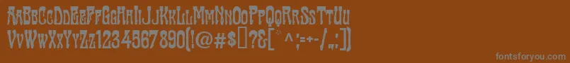 Шрифт TraktirModern – серые шрифты на коричневом фоне