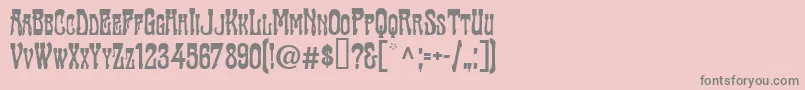 TraktirModern-Schriftart – Graue Schriften auf rosa Hintergrund