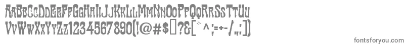 TraktirModern Font – Gray Fonts on White Background