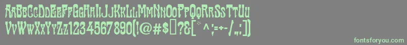 Шрифт TraktirModern – зелёные шрифты на сером фоне