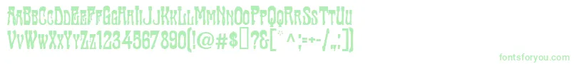TraktirModern-Schriftart – Grüne Schriften auf weißem Hintergrund