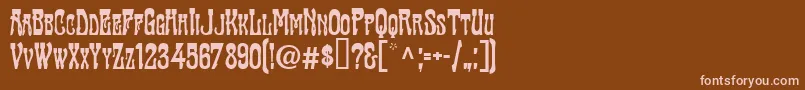 Шрифт TraktirModern – розовые шрифты на коричневом фоне
