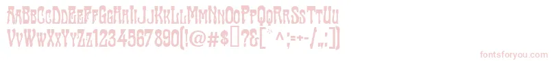 TraktirModern-fontti – vaaleanpunaiset fontit valkoisella taustalla