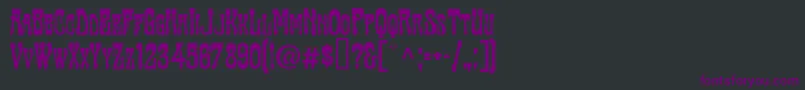 TraktirModern-fontti – violetit fontit mustalla taustalla
