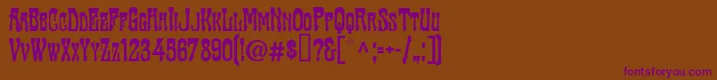 Шрифт TraktirModern – фиолетовые шрифты на коричневом фоне