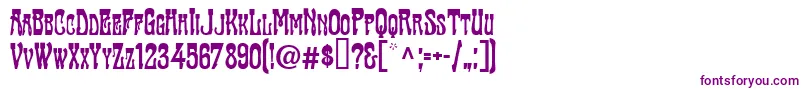 TraktirModern-fontti – violetit fontit valkoisella taustalla