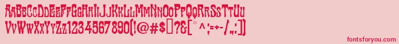Шрифт TraktirModern – красные шрифты на розовом фоне