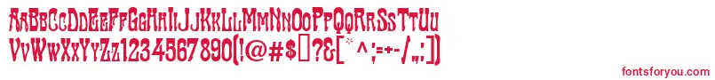 フォントTraktirModern – 赤い文字