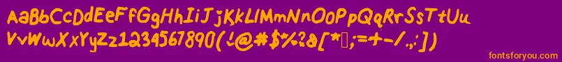 Rainbowslollipops Font – Orange Fonts on Purple Background