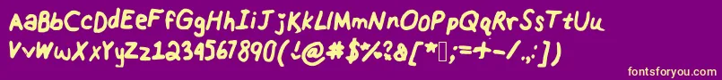 Rainbowslollipops Font – Yellow Fonts on Purple Background