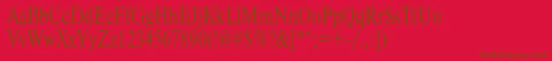 Timeset75n Font – Brown Fonts on Red Background