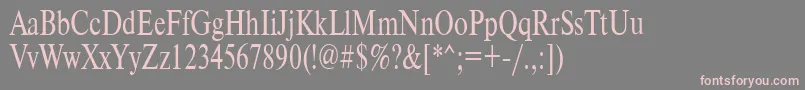 Timeset75n Font – Pink Fonts on Gray Background