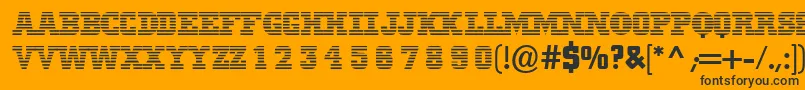 Mib Font – Black Fonts on Orange Background