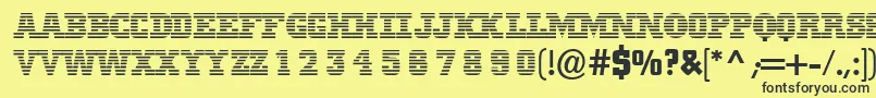 Mib Font – Black Fonts on Yellow Background