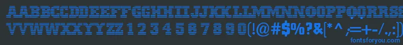 Mib Font – Blue Fonts on Black Background