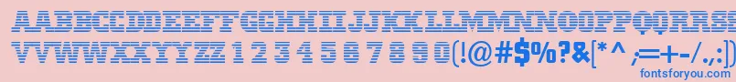Mib Font – Blue Fonts on Pink Background