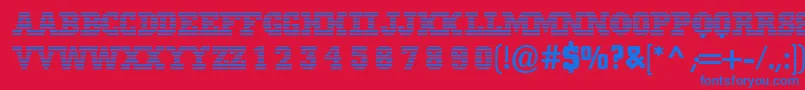 Mib Font – Blue Fonts on Red Background