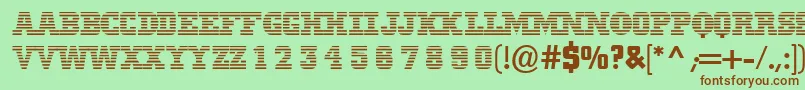 Mib Font – Brown Fonts on Green Background