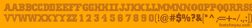 Saiba mais sobre a fonte Mib Fonte Mib – fontes marrons em um fundo laranja