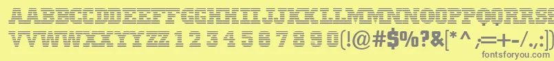 Mib Font – Gray Fonts on Yellow Background