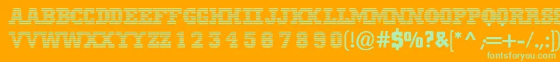 Mib Font – Green Fonts on Orange Background