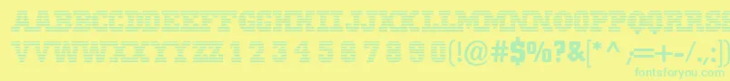 Mib Font – Green Fonts on Yellow Background