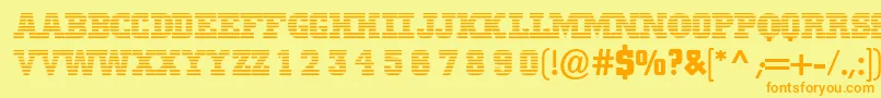 Mib Font – Orange Fonts on Yellow Background