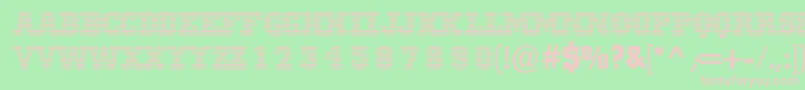 Mib Font – Pink Fonts on Green Background