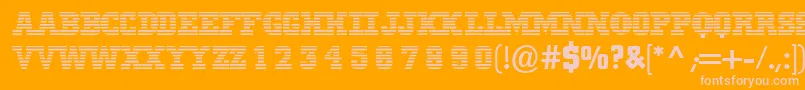 Mib Font – Pink Fonts on Orange Background
