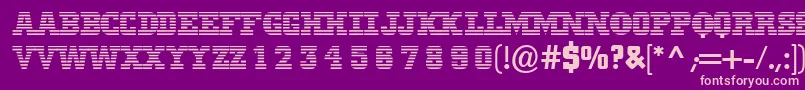 Mib Font – Pink Fonts on Purple Background