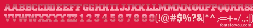 Mib Font – Pink Fonts on Red Background