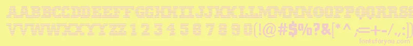 Mib Font – Pink Fonts on Yellow Background