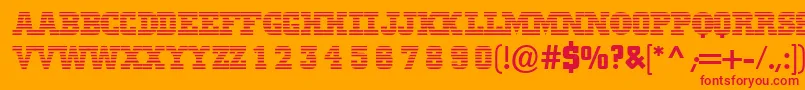 Mib Font – Red Fonts on Orange Background