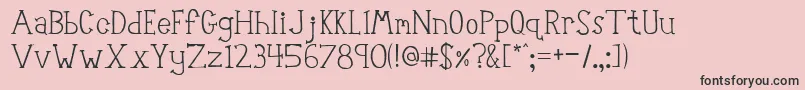 Weitere Informationen zur Robot-Schriftart Robot-Schriftart – Schwarze Schriften auf rosa Hintergrund