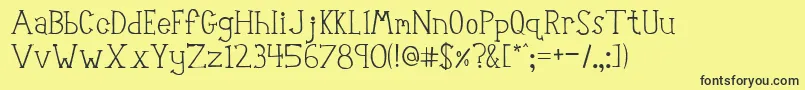 Robot Font – Black Fonts on Yellow Background