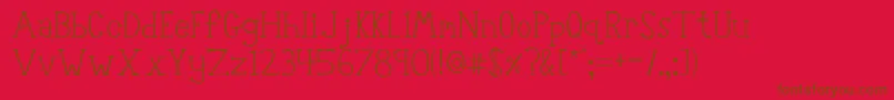 Robot Font – Brown Fonts on Red Background