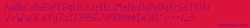 Robot Font – Purple Fonts on Red Background