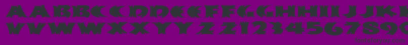 フォントHaystackmf – 紫の背景に黒い文字