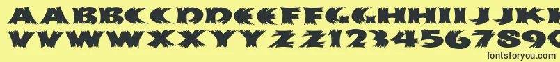 Haystackmf Font – Black Fonts on Yellow Background