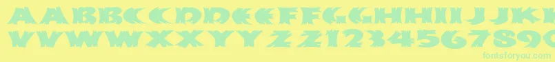 Haystackmf Font – Green Fonts on Yellow Background