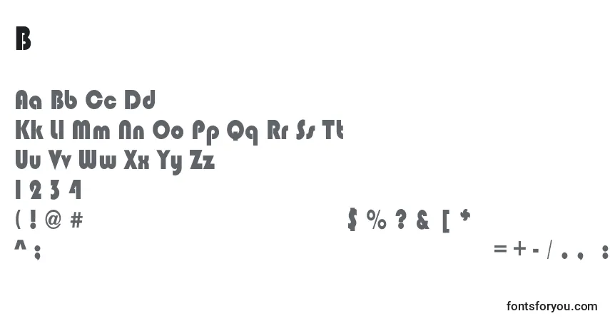Schriftart BlippocndHeavy – Alphabet, Zahlen, spezielle Symbole