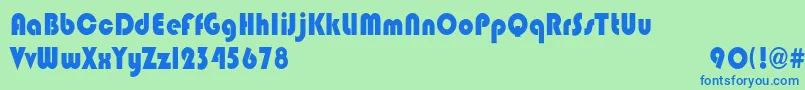 BlippocndHeavy Font – Blue Fonts on Green Background