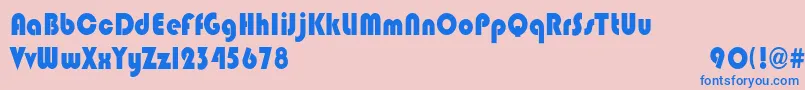 BlippocndHeavy Font – Blue Fonts on Pink Background