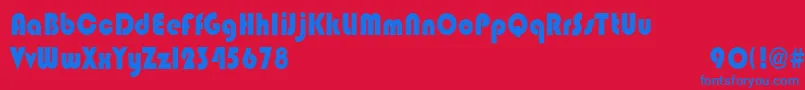 BlippocndHeavy Font – Blue Fonts on Red Background