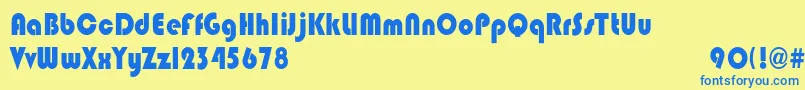 BlippocndHeavy Font – Blue Fonts on Yellow Background