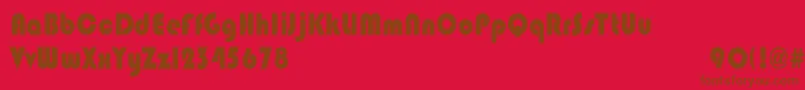 fuente BlippocndHeavy – Fuentes Marrones Sobre Fondo Rojo