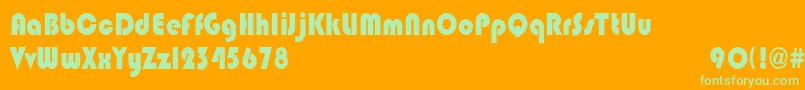 BlippocndHeavy Font – Green Fonts on Orange Background