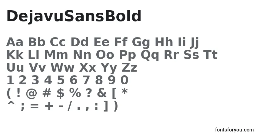 Шрифт DejavuSansBold – алфавит, цифры, специальные символы
