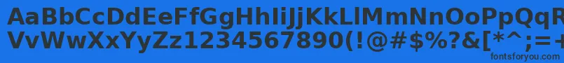 DejavuSansBold Font – Black Fonts on Blue Background